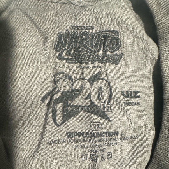 Brand NEW “Naruto” shirt in gray size 2X - Picture 4 of 4